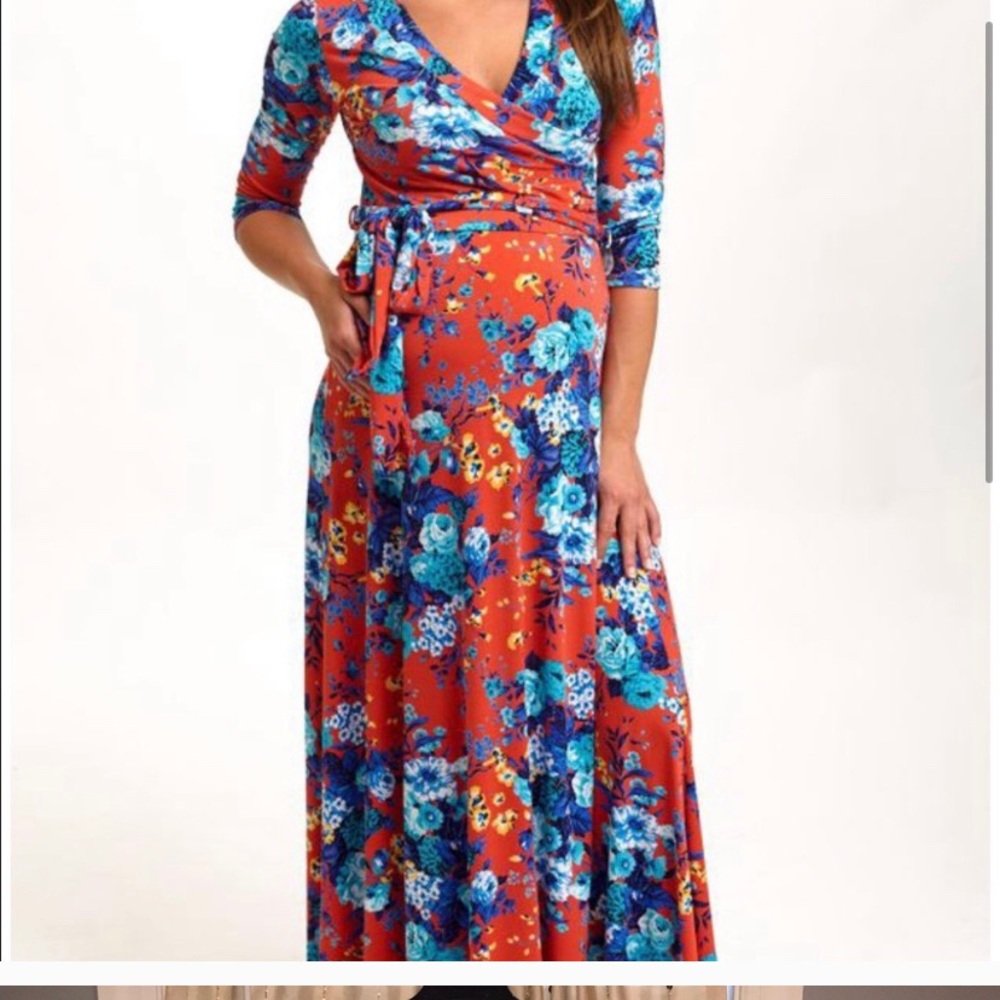 Pink blush maternity dress